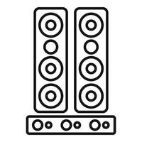 Speakers system icon, outline style vector