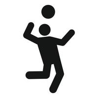 icono de voleibol, estilo simple vector