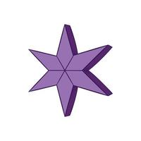 icono de estrella, estilo dibujado a mano vector