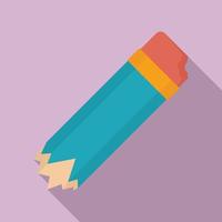 Garbage pencil icon, flat style vector