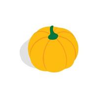 Pumpkin icon, isometric 3d style vector