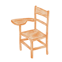 silla de madera de acuarela png