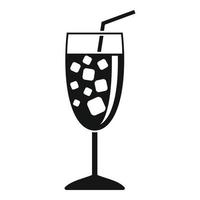 Marine cocktail icon, simple style vector