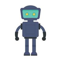 Bot robot icon, flat style vector