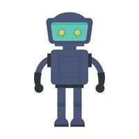 icono de robot bot, estilo plano vector