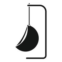 Hanging chair icon, simple style vector