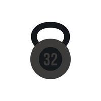 Kettlebell icon in flat style vector