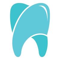 icono del logotipo del diente superior, estilo plano. vector