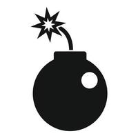 icono de bomba ninja, estilo simple vector