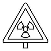 Danger zone caution icon, outline style vector