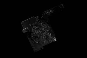 old zip drive circuit board on dark background A photo