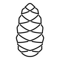 Wreath pine cone icon, outline style vector