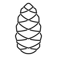 Wreath pine cone icon, outline style vector