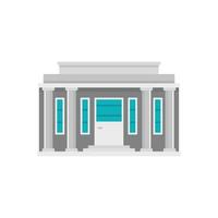 Governmental courthouse icon, flat style vector