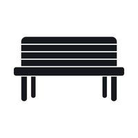 Street bench icon, simple style vector