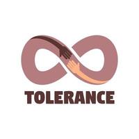 logotipo de tolerancia, estilo plano vector
