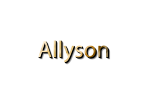 nom du texte de la maquette 3d allyson png