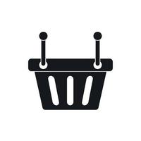 Shopping cart icon, simple style vector