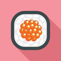 California sushi roll icon, flat style vector