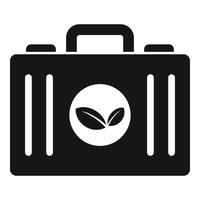 Homeopathy case box icon, simple style vector