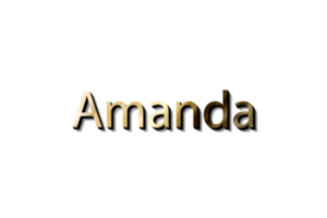 AMANDA NAME MOCKUP 3D png