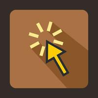 Arrow pointer icon, flat style vector