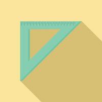 Angle metric ruler icon, flat style vector