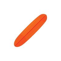 Orange surfboard icon, flat style vector