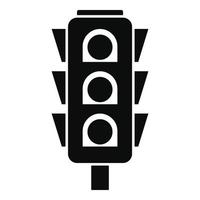 icono de semáforo cruzado en la carretera, estilo simple vector