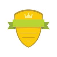 Badge soldier icon, flat style vector