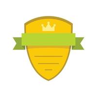 Badge soldier icon, flat style vector