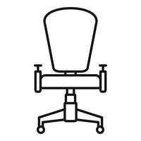 icono de silla de escritorio de oficina, estilo de esquema vector