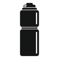 Camping thermo bottle icon, simple style vector