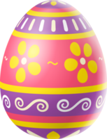 Joyeuses pâques oeuf coloré isolé png