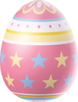 Joyeuses pâques oeuf coloré isolé png