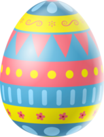 Happy Easter Day colorful egg isolated png