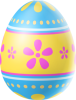 Happy Easter Day colorful egg isolated png