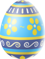 Happy Easter Day colorful egg isolated png