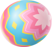 Happy Easter Day colorful egg isolated png