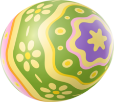 Happy Easter Day colorful egg isolated png