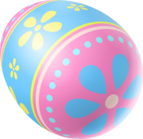 feliz día de pascua colorido huevo aislado png