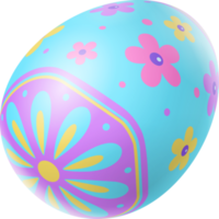 Joyeuses pâques oeuf coloré isolé png