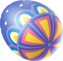 Happy Easter Day colorful egg isolated png