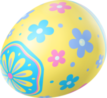 Happy Easter Day colorful egg isolated png