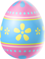 Happy Easter Day colorful egg isolated png