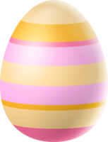 Joyeuses pâques oeuf coloré isolé png