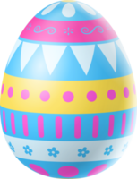 Happy Easter Day colorful egg isolated png