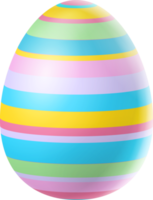 Joyeuses pâques oeuf coloré isolé png