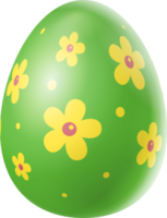 Happy Easter Day colorful egg isolated png