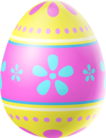 Joyeuses pâques oeuf coloré isolé png